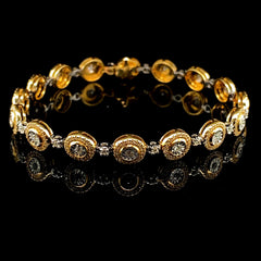 PREORDER | Golden Round Eternity Diamond Bracelet 14kt