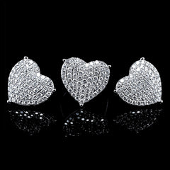 PREORDER | Large Heart Statement Diamond Jewelry Set 14kt