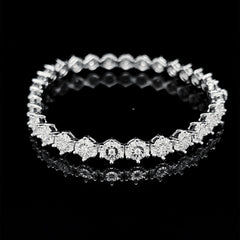 PREORDER | Hex Illusion Tennis Diamond Bracelet 14kt