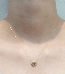 LVNA Signatures™️ Heart Halo Colored Diamond Necklace 14kt