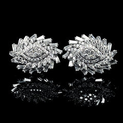 PREORDER | Floral Starburst Statement Diamond Earrings 14kt