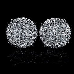PREORDER| Round Invisible Setting Princess Diamond Jewelry Set 14kt