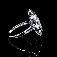Flora 装饰艺术风格个性钻石戒指 14 克拉