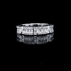 PREORDER | Baguette Half Eternity Diamond Ring 18kt