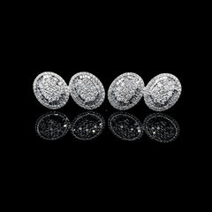 PREORDER | Double Oval Diamond Dangle Earrings 14kt
