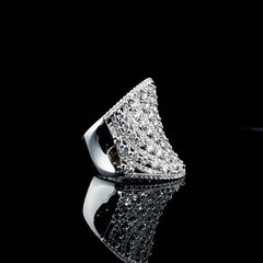 PREORDER | Statement Webbed Cocktail Diamond Ring 14kt