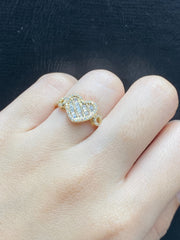 PREORDER | Golden Classic Heart Baguette Diamond Ring 14kt