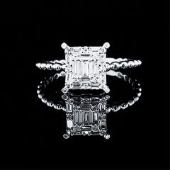 Square Baguette Diamond Ring 14kt
