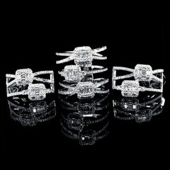 PREORDER| Cushion Deco Diamond Jewelry Set 14kt