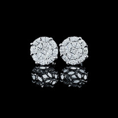 PREORDER | Invisible Setting Round Stud Diamond Earrings 14kt