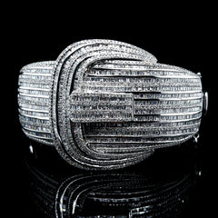 PREORDER | Belt Design Paved Bracelet Diamond Bangle 14kt