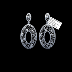 PREORDER | Oval Statement Dangling Diamond Earrings 18kt