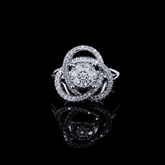 PREORDER | Spiral Deco Diamond Ring 14kt