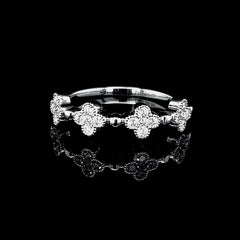 VVIP | Flower Half Eternity Diamond Ring 14kt