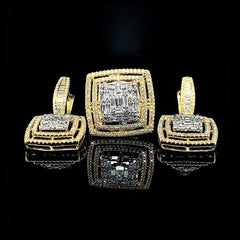 PREORDER | Large Square Diamond Jewelry Set 14kt