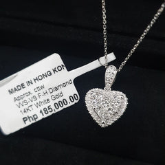 PREORDER | Heart Invisible Setting 2nd Gen Diamond Necklace 14kt