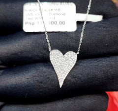 PREORDER | Large Heart Diamond Necklace 14kt