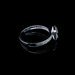 PREORDER | Square Paved Band Diamond Ring 14kt