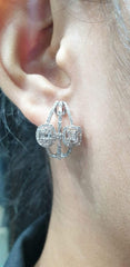 个性簇状克里奥尔钻石耳环 14 克拉