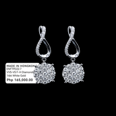 PREORDER | Round Infinity Dangling Diamond Earrings 14kt