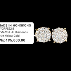PREORDER | Golden Classic Round Paved Stud Diamond Earrings 14kt