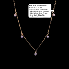 PREORDER | Golden Station Diamond Necklace 14kt 18"
