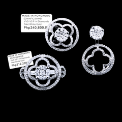5년 | 인비저블 세팅 플로라 데코 다이아몬드 주얼리 세트 14kt
