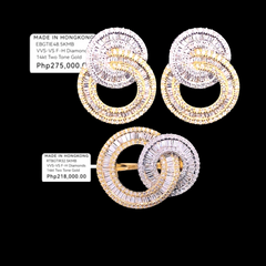 PREORDER | Two Tone Large Infinity Diamond Jewelry Set 14kt