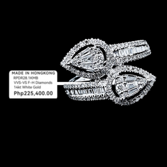 PREORDER | Pear Baguette Overlap Diamond Ring 14kt