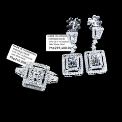 PREORDER | Square Paved Diamond Jewelry Set 14kt