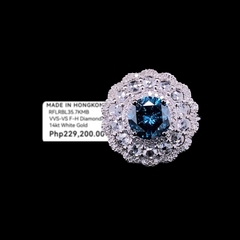 #LVNA礼品 |圆形钻石装饰钻石戒指 14kt