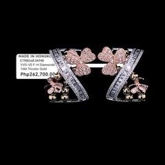 PREORDER | Multi-Tone Floral Creolle Diamond Earrings 14kt