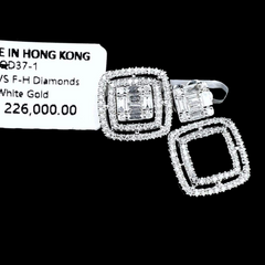 PREORDER | Square Multi-Wear Diamond Earrings 14kt