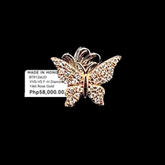 #LVNA2024 | Rose Single (One Earpiece) Butterfly Stud Diamond Earrings 14kt