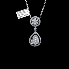 PREORDER | Round Pear Diamond Necklace 14kt