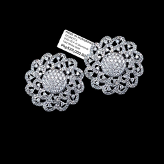 PREORDER | Floral Studded Statement Diamond Earrings 14kt