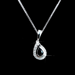 PREORDER | Teardrop Black Diamond Necklace 14kt