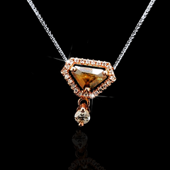 #LVNA2024 | LVNA Signatures™️ Kite Rare Orange Solitaire  Diamond Necklace 14kt