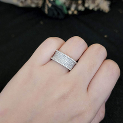 #ThePromise | Unisex Half Eternity Studded Diamond Ring 18kt