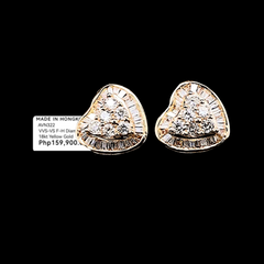 PREORDER | Golden Classic Heart Stud Diamond Earrings 18kt