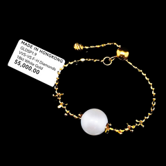 PRICEDROP! | Golden Adjustable Pearl Ring 18kt Yellow Gold