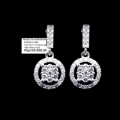 PREORDER | Classic Round Dangling Stud Diamond Earrings 18kt