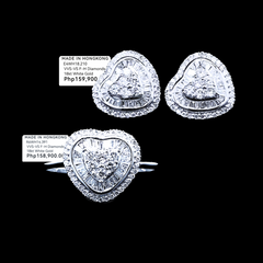 PREORDER | Heart Halo Paved Diamond Jewelry Set 18kt