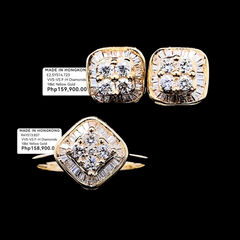 PREORDER | Golden Classic Cushion Diamond Jewelry Set 18kt