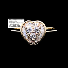 PREORDER | Golden Heart Classic Diamond Ring 18kt