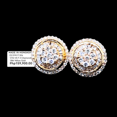 PREORDER | Golden Large Classic Round Stud Diamond Earrings 18kt