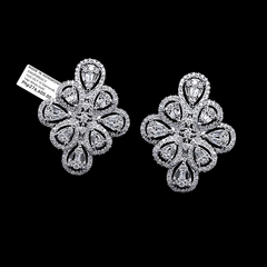 CLEARANCE BEST | Pear Cluster Shape Statement Diamond Earrings 14kt