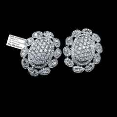 PREORDER | Oval Statement Diamond Earrings 14kt
