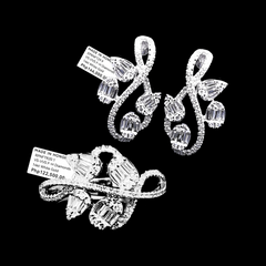 PREORDER | Pear Infinity Baguette Diamond Jewelry Set 14kt