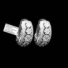 PREORDER | Floral Hoop Statement Diamond Earrings 14kt